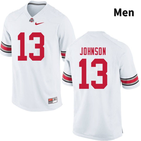 Ohio State Buckeyes Tyreke Johnson Men's #13 White Authentic Stitched College Football Jersey